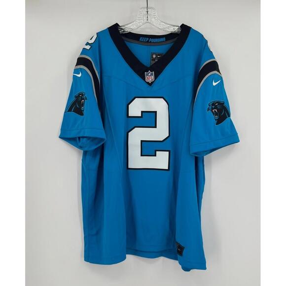 NFL Carolina Panthers #2 DJ Moore Mens Blue Jersey 3XL NWT $130 - Picture 1 of 3